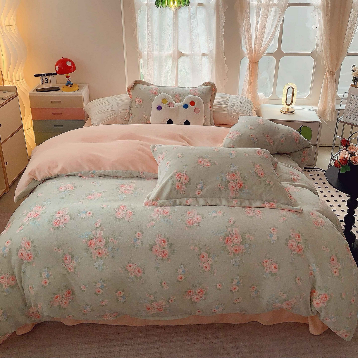 91家纺网 家纺一手货源 找家纺 莱豫家纺 2025新款加厚牛奶绒三件套四件套保暖不静电 茉莉