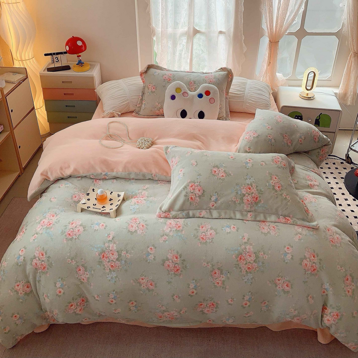 91家纺网 家纺一手货源 找家纺 莱豫家纺 2025新款加厚牛奶绒三件套四件套保暖不静电 茉莉