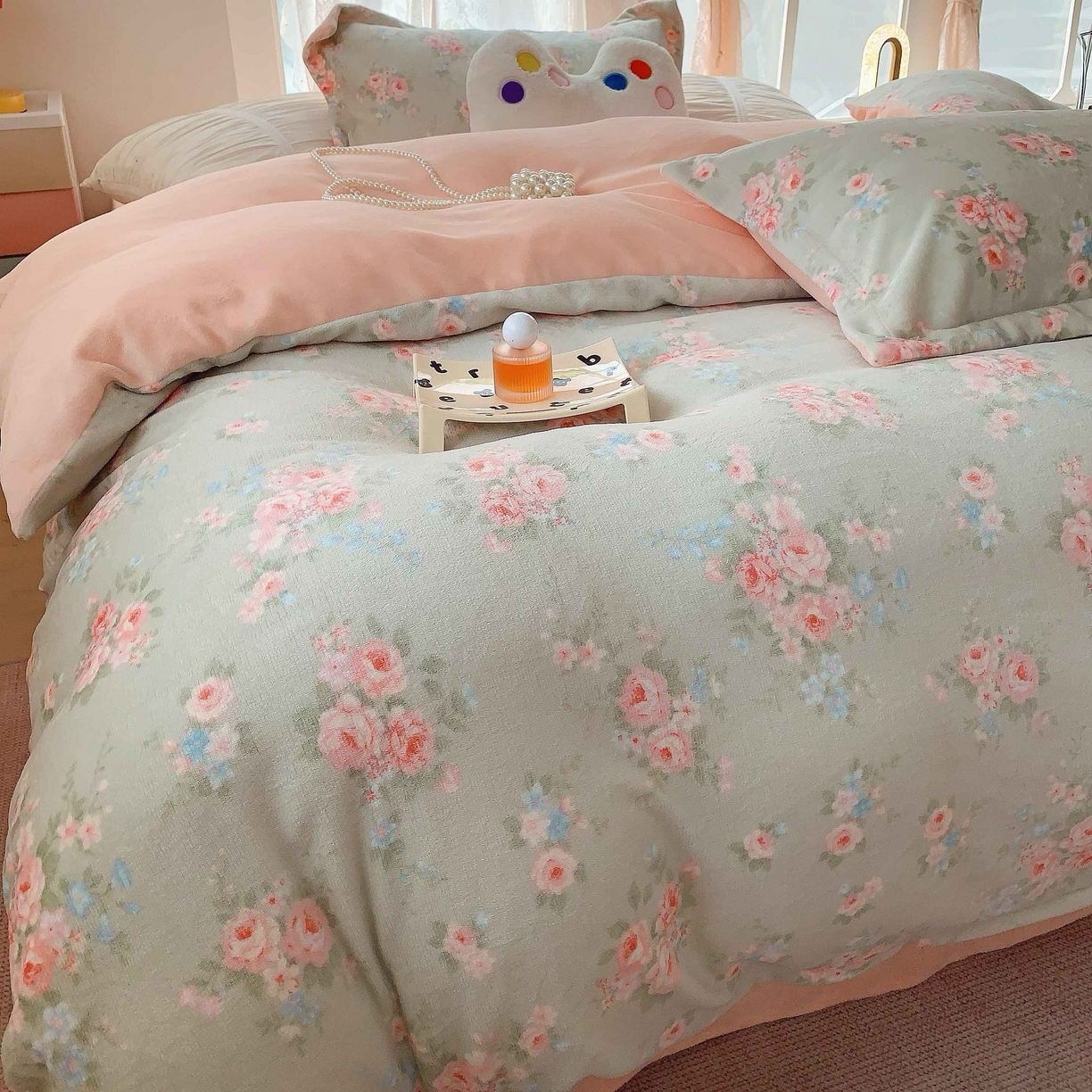 91家纺网 家纺一手货源 找家纺 莱豫家纺 2025新款加厚牛奶绒三件套四件套保暖不静电 茉莉