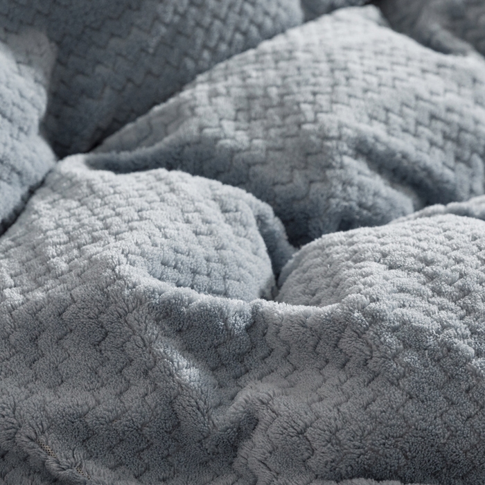 91家纺网 家纺一手货源 找家纺 （总）早晨家纺 2025新款波浪款牛奶绒提花四件套