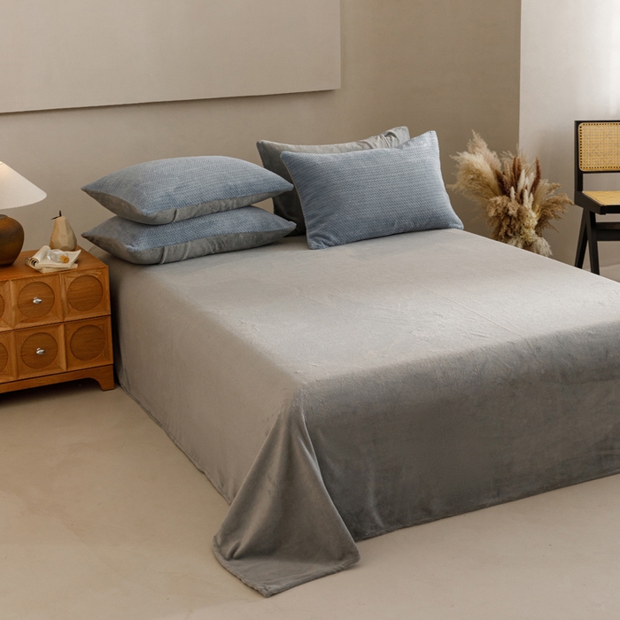 91家纺网 家纺一手货源 找家纺 （总）早晨家纺 2025新款波浪款牛奶绒提花四件套