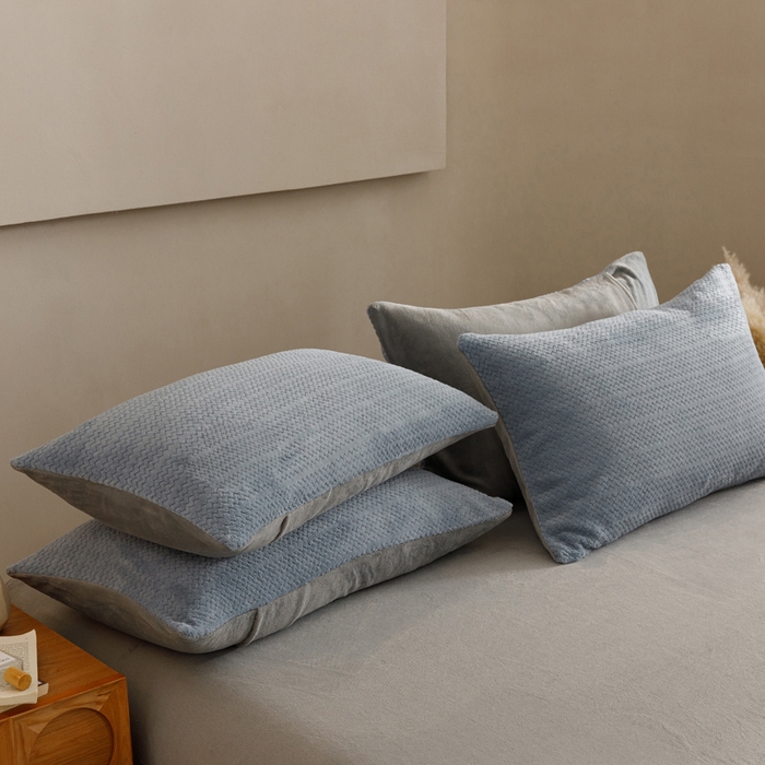 91家纺网 家纺一手货源 找家纺 （总）早晨家纺 2025新款波浪款牛奶绒提花四件套