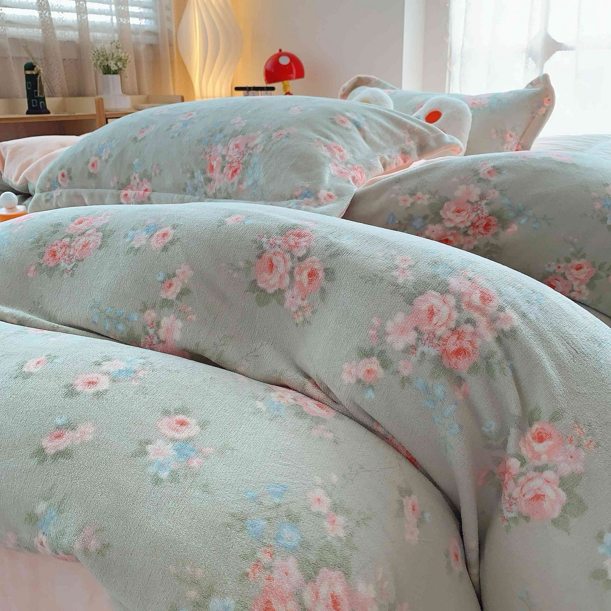 91家纺网 家纺一手货源 找家纺 莱豫家纺 2025新款加厚牛奶绒三件套四件套保暖不静电 茉莉