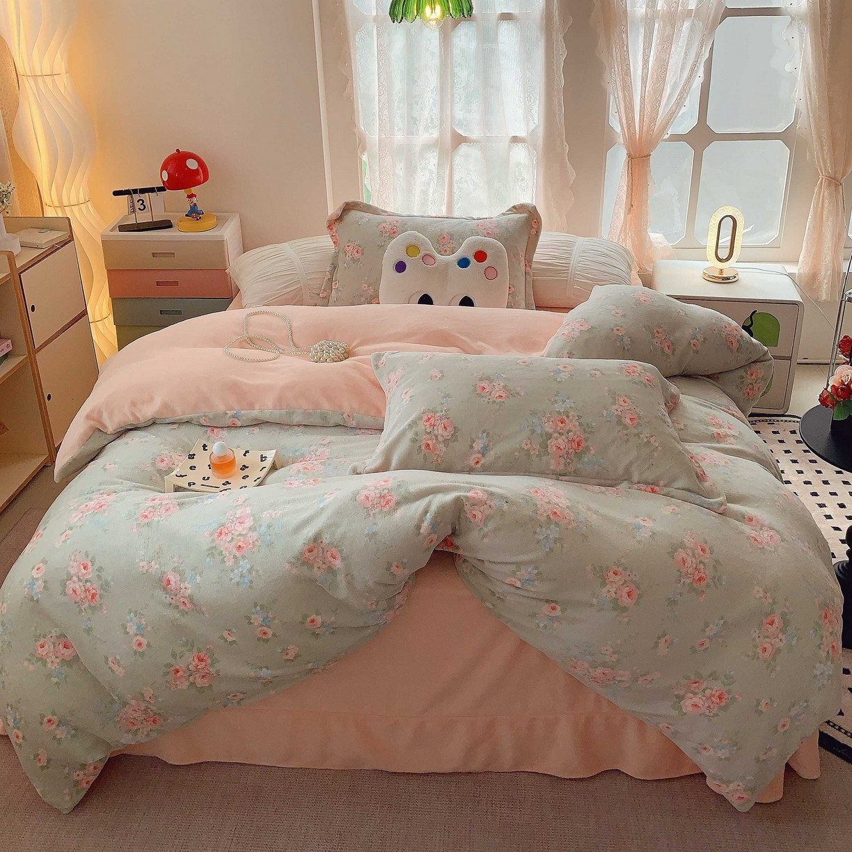 91家纺网 家纺一手货源 找家纺 莱豫家纺 2025新款加厚牛奶绒三件套四件套保暖不静电 茉莉