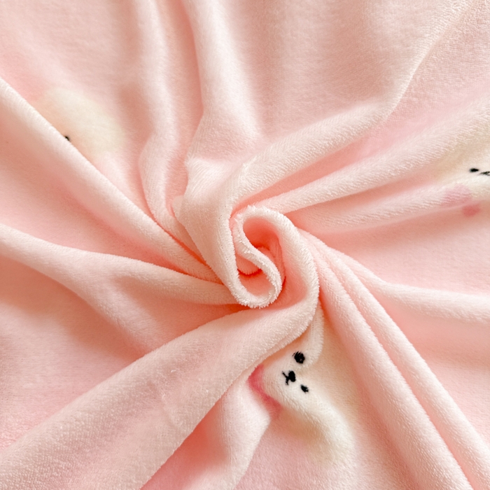 91家纺网 家纺一手货源 找家纺 米莱家纺 2025新款牛奶绒印花花边四件套 甜美小狗