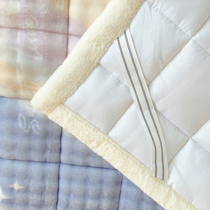 91家纺网 家纺一手货源 找家纺 梵朴 2025新款牛奶绒泡泡兔毛绒床垫学生宿舍床褥子床护垫学生款印花系列 彩虹爱心紫