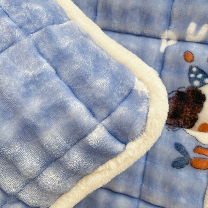 91家纺网 家纺一手货源 找家纺 梵朴 2025新款牛奶绒泡泡兔毛绒床垫学生宿舍床褥子床护垫学生款印花系列 彩虹哈皮狗