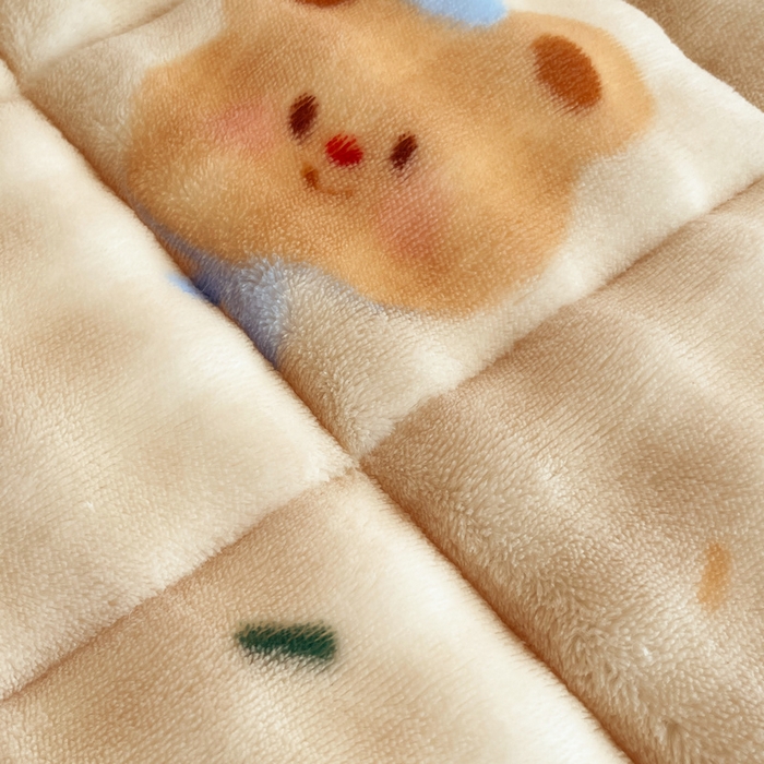 91家纺网 家纺一手货源 找家纺 梵朴 2025新款牛奶绒泡泡兔毛绒床垫学生宿舍床褥子床护垫学生款印花系列 黄油小熊