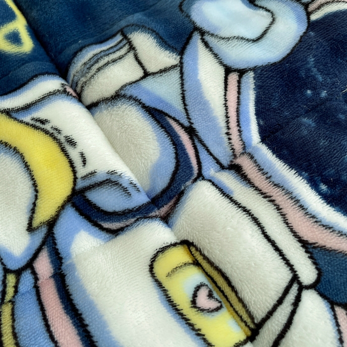 91家纺网 家纺一手货源 找家纺 梵朴 2025新款牛奶绒泡泡兔毛绒床垫学生宿舍床褥子床护垫学生款印花系列 梦幻太空人