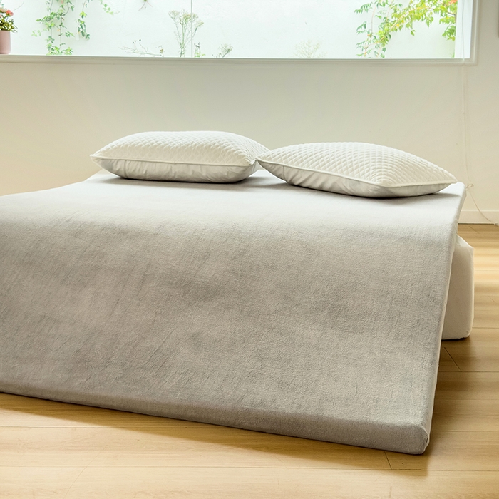 91家纺网 家纺一手货源 找家纺 北辰 2025新款冬季牛奶绒海绵床垫可拆洗软垫学生上下铺床垫可定制 纯色-灰