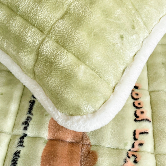 91家纺网 家纺一手货源 找家纺 梵朴 2025新款牛奶绒泡泡兔毛绒床垫学生宿舍床褥子床护垫学生款印花系列 趴趴熊