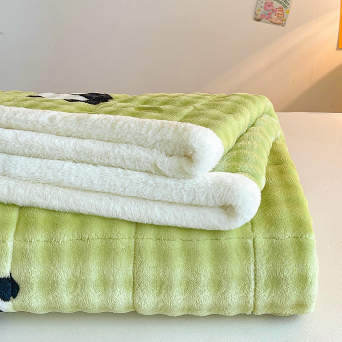 91家纺网 家纺一手货源 找家纺 梵朴 2025新款牛奶绒泡泡兔毛绒床垫学生宿舍床褥子床护垫学生款印花系列 顽皮小熊猫