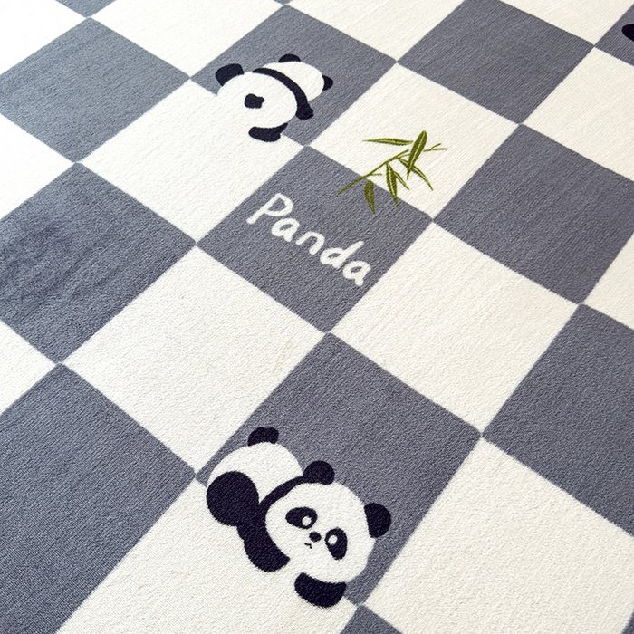 91家纺网 家纺一手货源 找家纺 北辰 2025新款冬季牛奶绒海绵床垫可拆洗软垫学生上下铺床垫可定制 方格熊猫灰