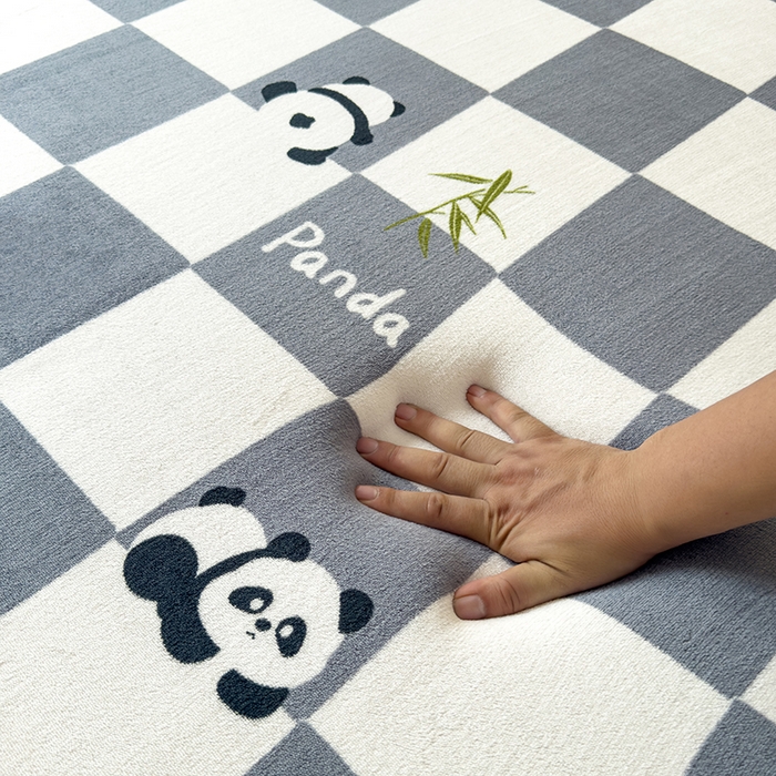 91家纺网 家纺一手货源 找家纺 北辰 2025新款冬季牛奶绒海绵床垫可拆洗软垫学生上下铺床垫可定制 方格熊猫灰