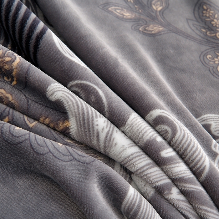 91家纺网 家纺一手货源 找家纺 （总）诺梵家纺 2025新款8斤加厚保暖金貂绒牛奶绒印花四件套