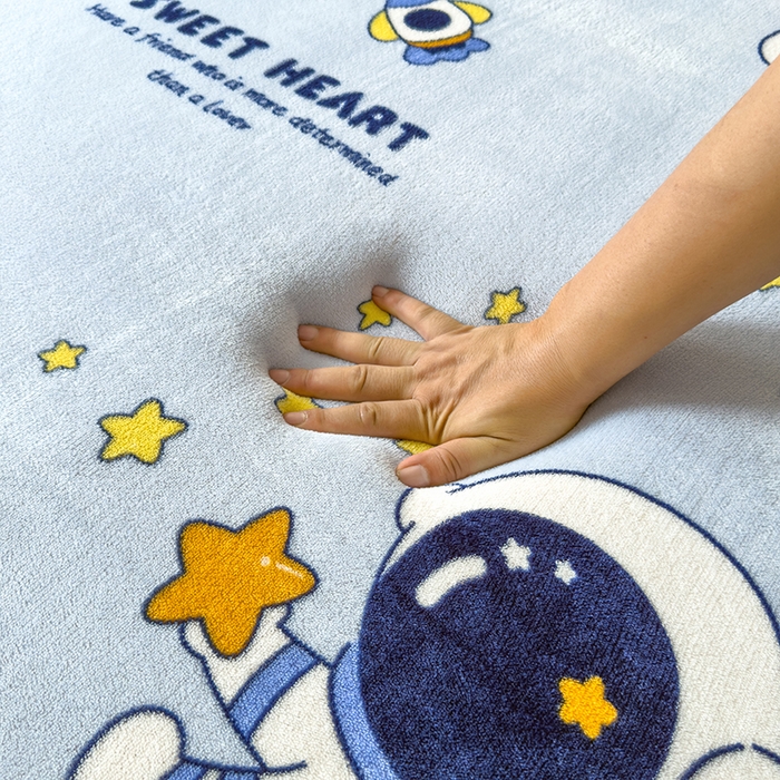 91家纺网 家纺一手货源 找家纺 北辰 2025新款冬季牛奶绒海绵床垫可拆洗软垫学生上下铺床垫可定制 太空人