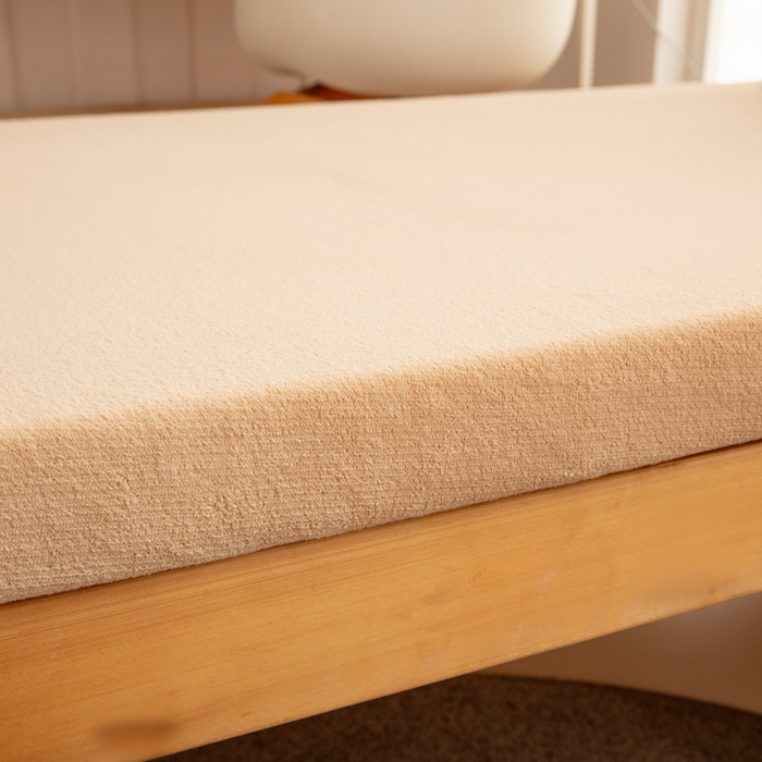 91家纺网 家纺一手货源 找家纺 北辰 2025新款冬季牛奶绒海绵床垫可拆洗软垫学生上下铺床垫 纯色-棕