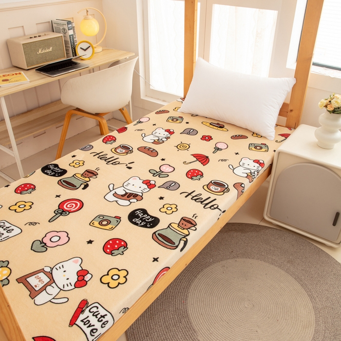 北辰 2025新款冬季牛奶绒海绵床垫可拆洗软垫学生上下铺床垫 欢乐假日