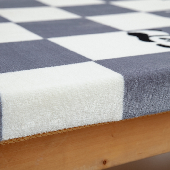 91家纺网 家纺一手货源 找家纺 北辰 2025新款冬季牛奶绒海绵床垫可拆洗软垫学生上下铺床垫 灰格熊猫