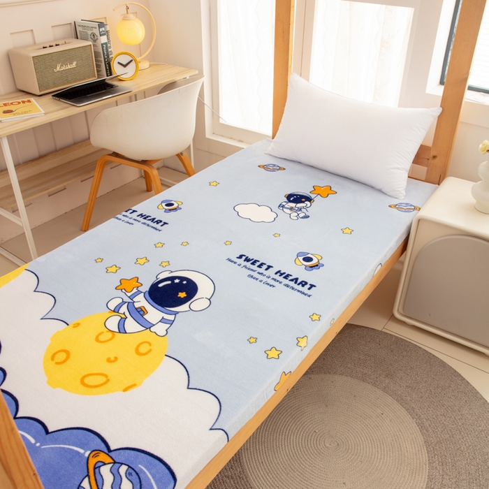 北辰 2025新款冬季牛奶绒海绵床垫可拆洗软垫学生上下铺床垫 太空人