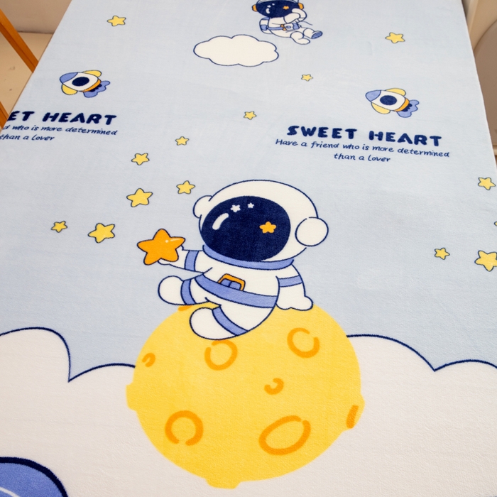 91家纺网 家纺一手货源 找家纺 北辰 2025新款冬季牛奶绒海绵床垫可拆洗软垫学生上下铺床垫 太空人