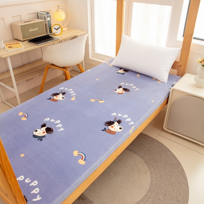 北辰 2025新款冬季牛奶绒海绵床垫可拆洗软垫学生上下铺床垫 puppy狗