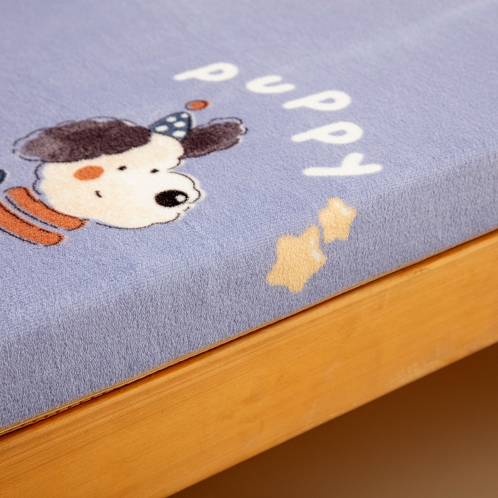 91家纺网 家纺一手货源 找家纺 北辰 2025新款冬季牛奶绒海绵床垫可拆洗软垫学生上下铺床垫 puppy狗