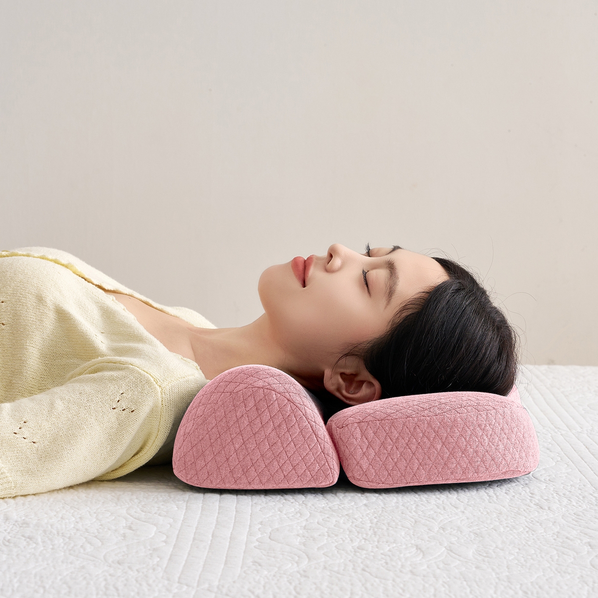 91家纺网 家纺一手货源 找家纺 乐可 2025新款零压深睡枕记忆棉枕枕头枕芯 零压深睡枕-粉