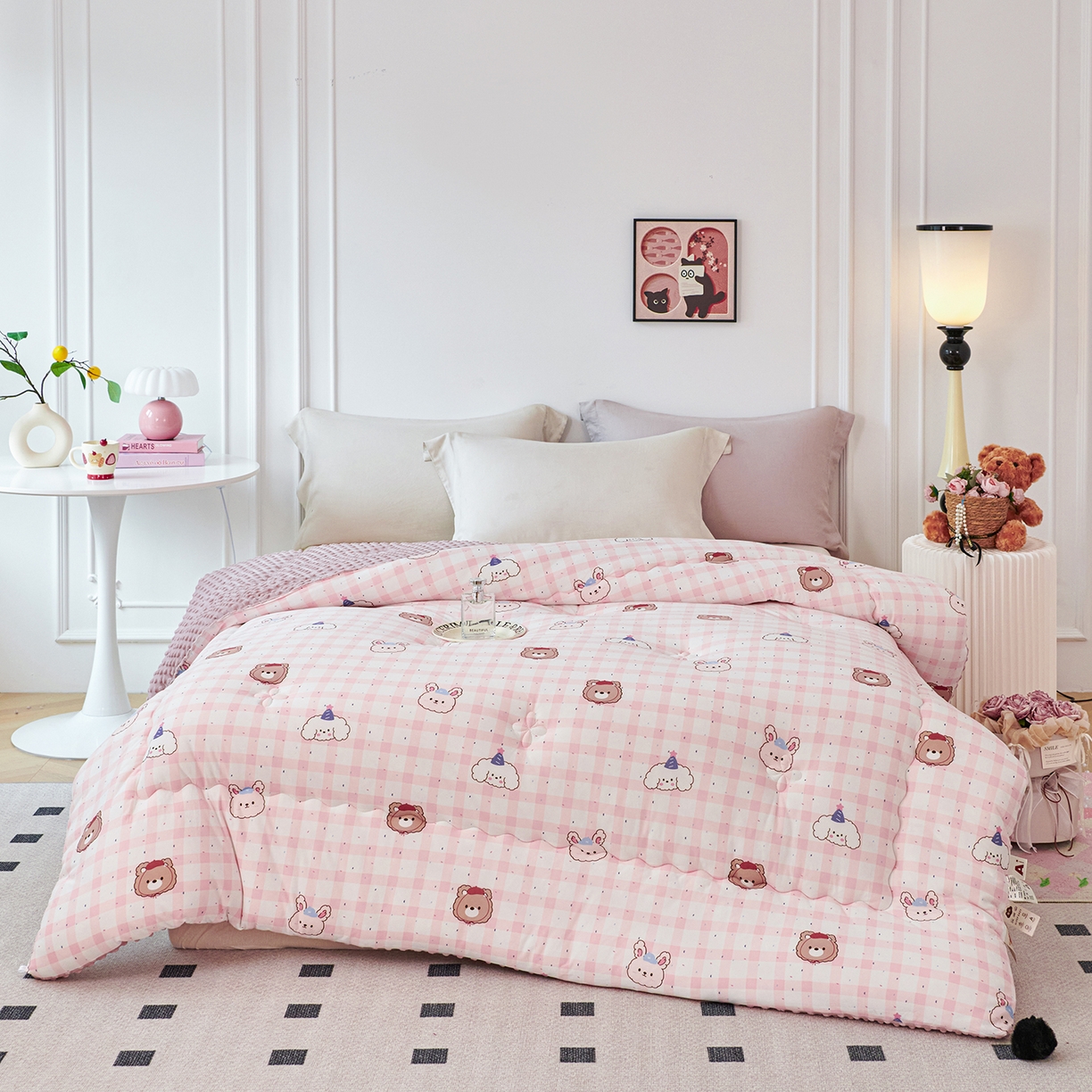 91家纺网 家纺一手货源 找家纺 （总）缔锦家纺 2025新款小版卡通豆豆被被子被芯