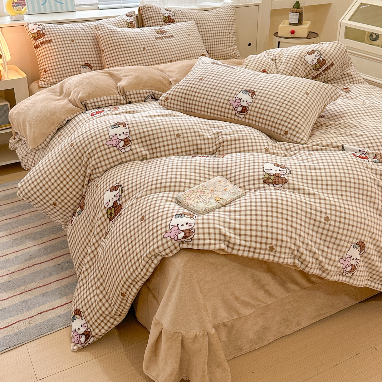 91家纺网 家纺一手货源 找家纺 （总）梦莱斯 2025新款加厚保暖双面牛奶绒四件套