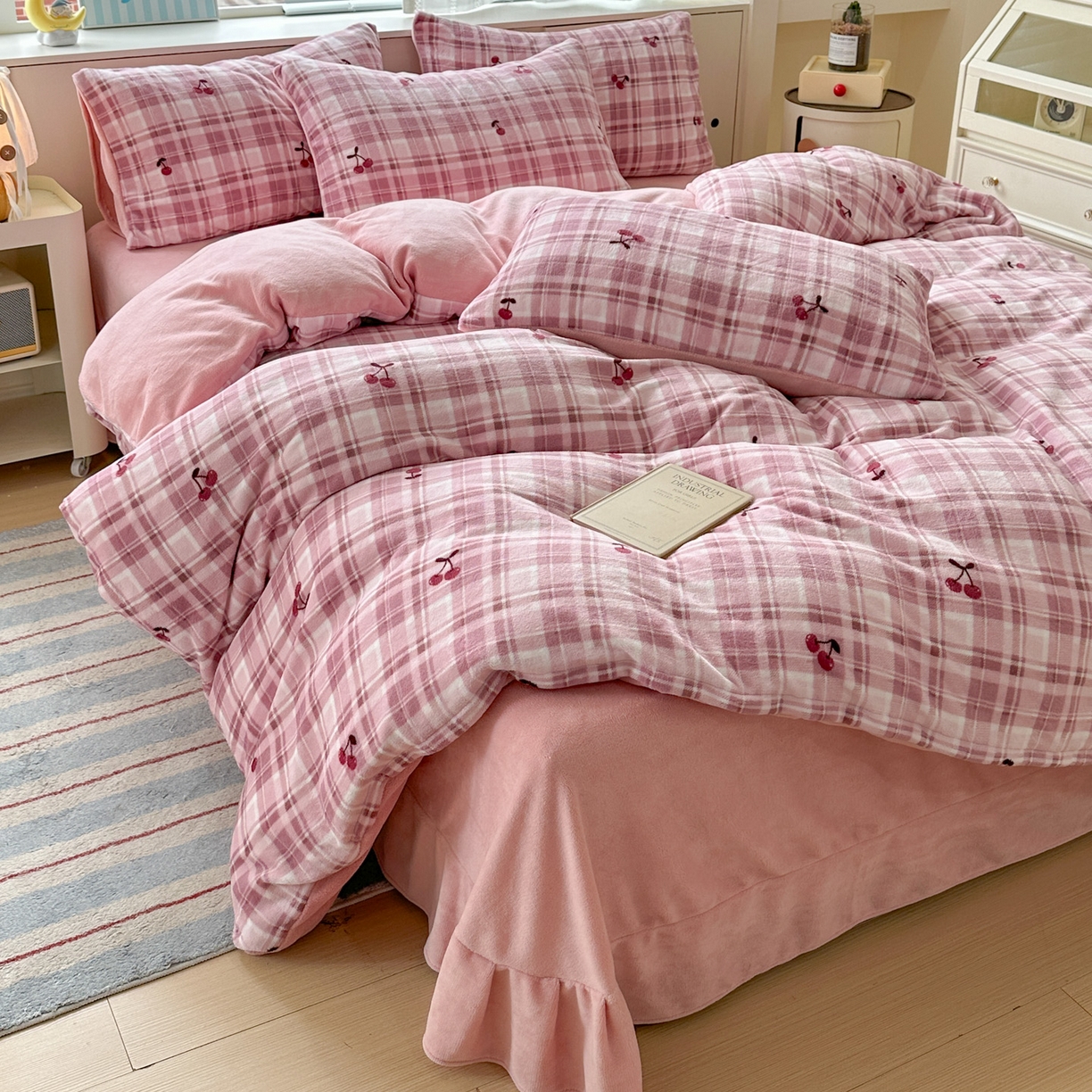 91家纺网 家纺一手货源 找家纺 （总）梦莱斯 2025新款加厚保暖双面牛奶绒四件套