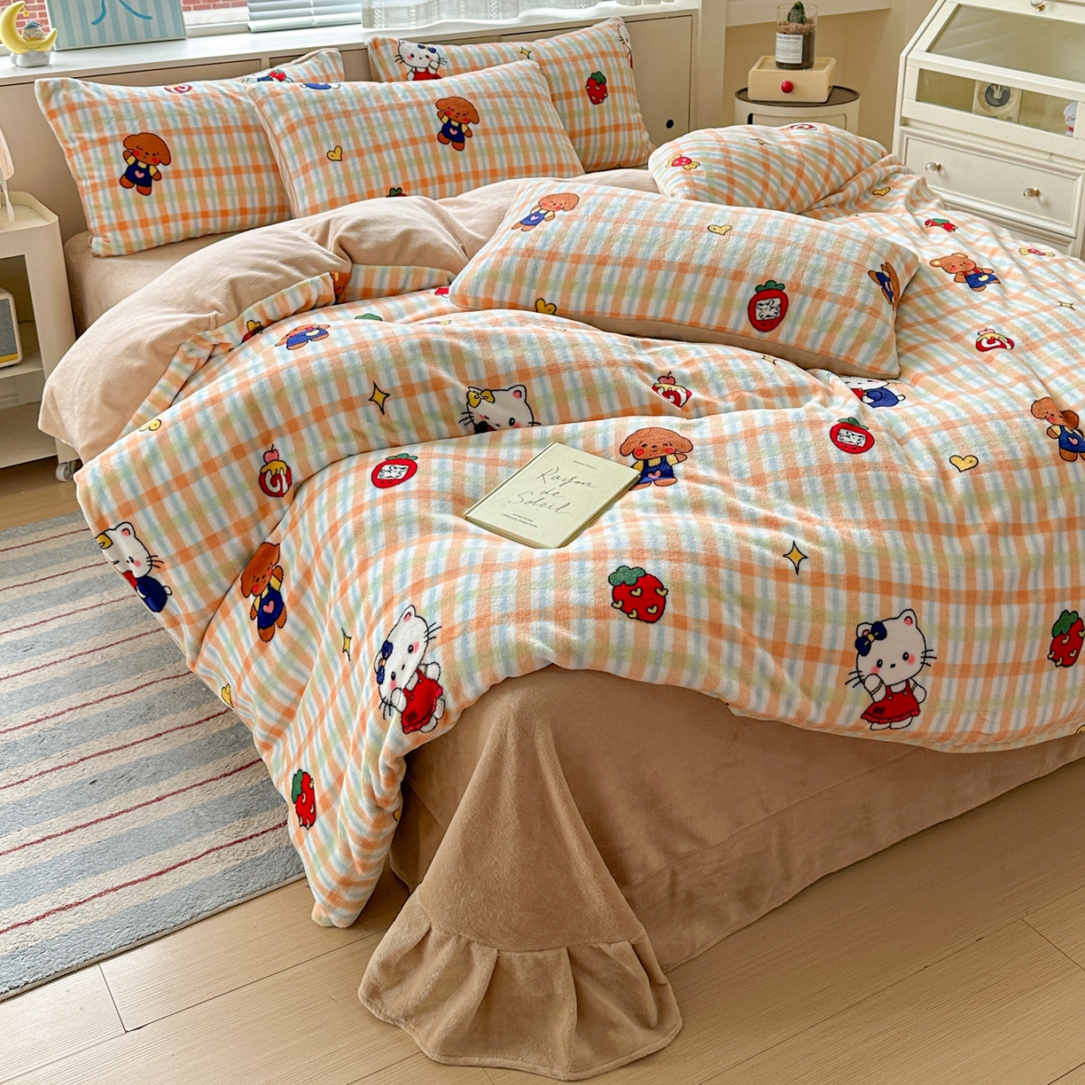 91家纺网 家纺一手货源 找家纺 （总）梦莱斯 2025新款加厚保暖双面牛奶绒四件套