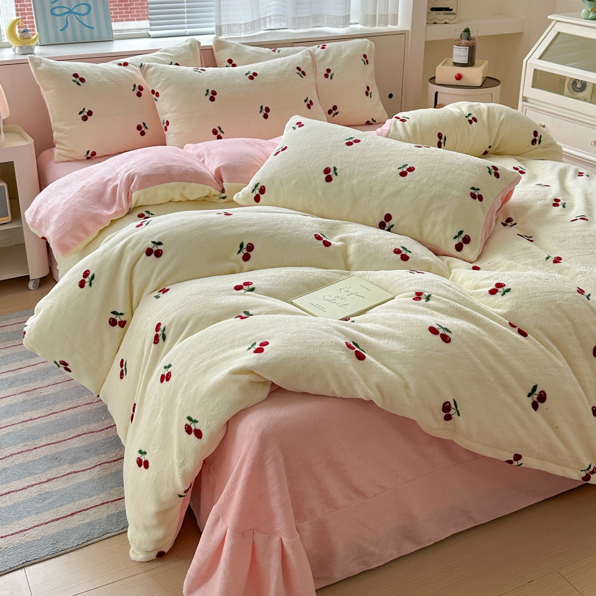 91家纺网 家纺一手货源 找家纺 （总）梦莱斯 2025新款加厚保暖双面牛奶绒四件套