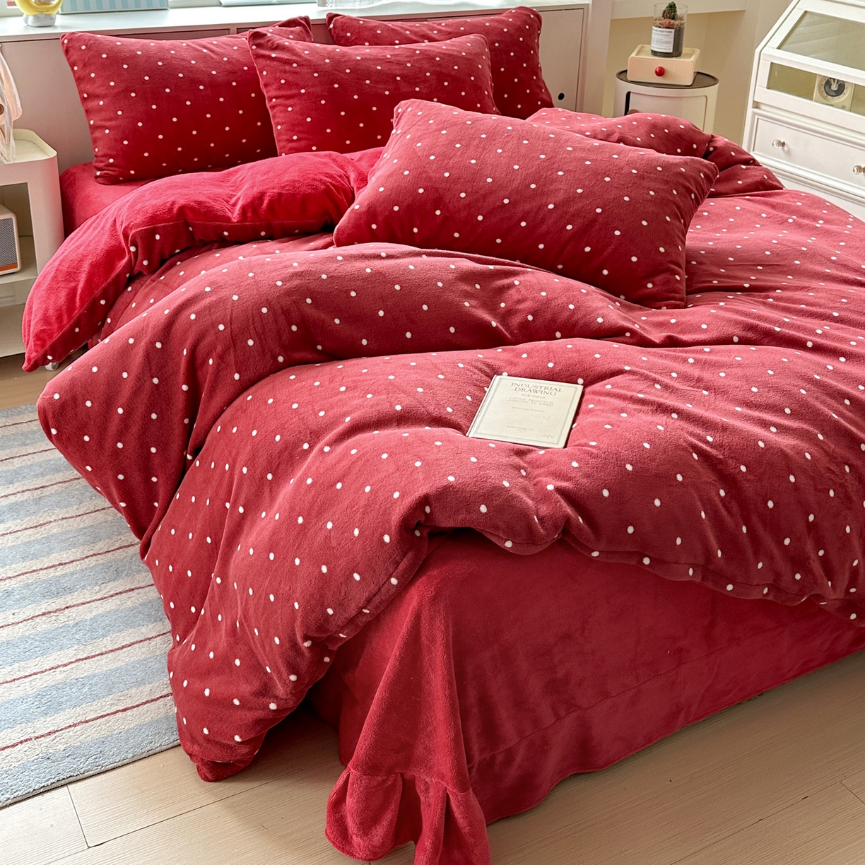 91家纺网 家纺一手货源 找家纺 （总）梦莱斯 2025新款加厚保暖双面牛奶绒四件套