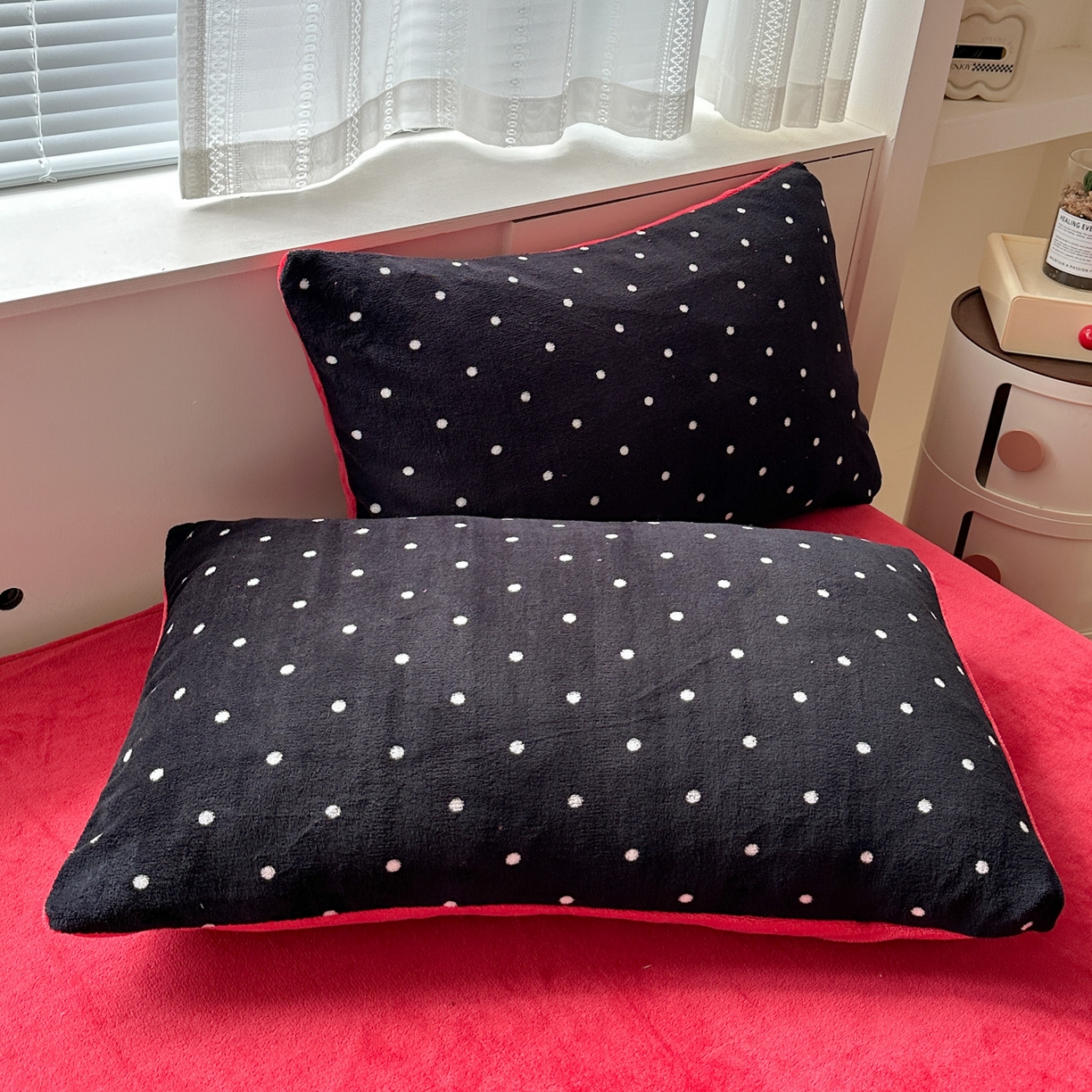 91家纺网 家纺一手货源 找家纺 梦莱斯 2025新款加厚保暖双面牛奶绒四件套 黑珍珠