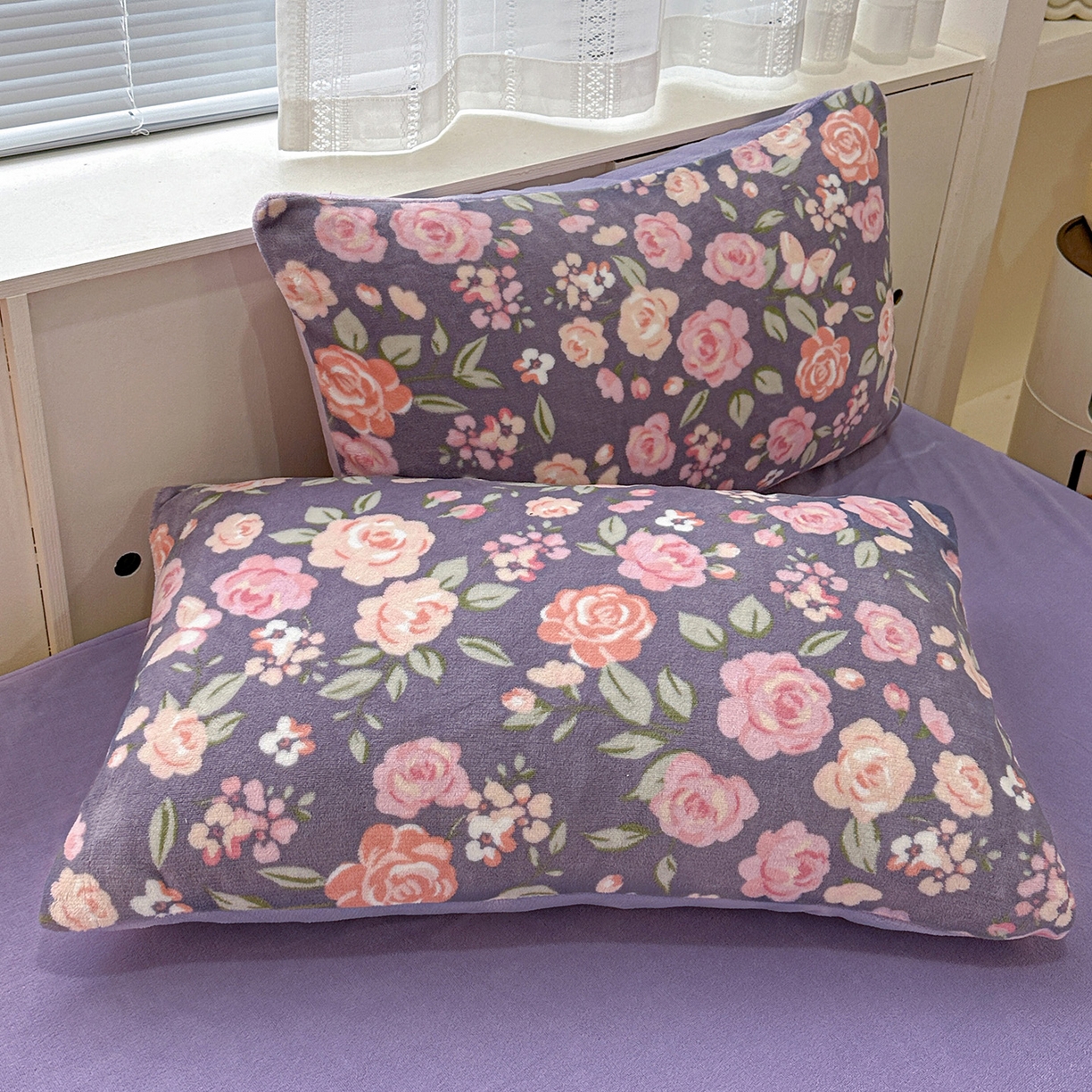 91家纺网 家纺一手货源 找家纺 梦莱斯 2025新款加厚保暖双面牛奶绒四件套 花里梦