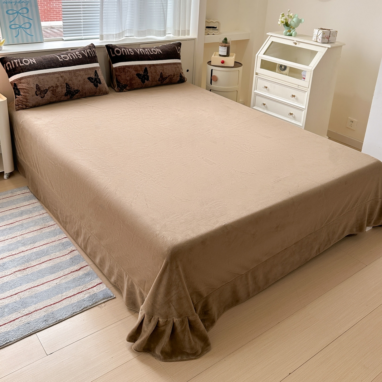 91家纺网 家纺一手货源 找家纺 梦莱斯 2025新款加厚保暖双面牛奶绒四件套 米亚