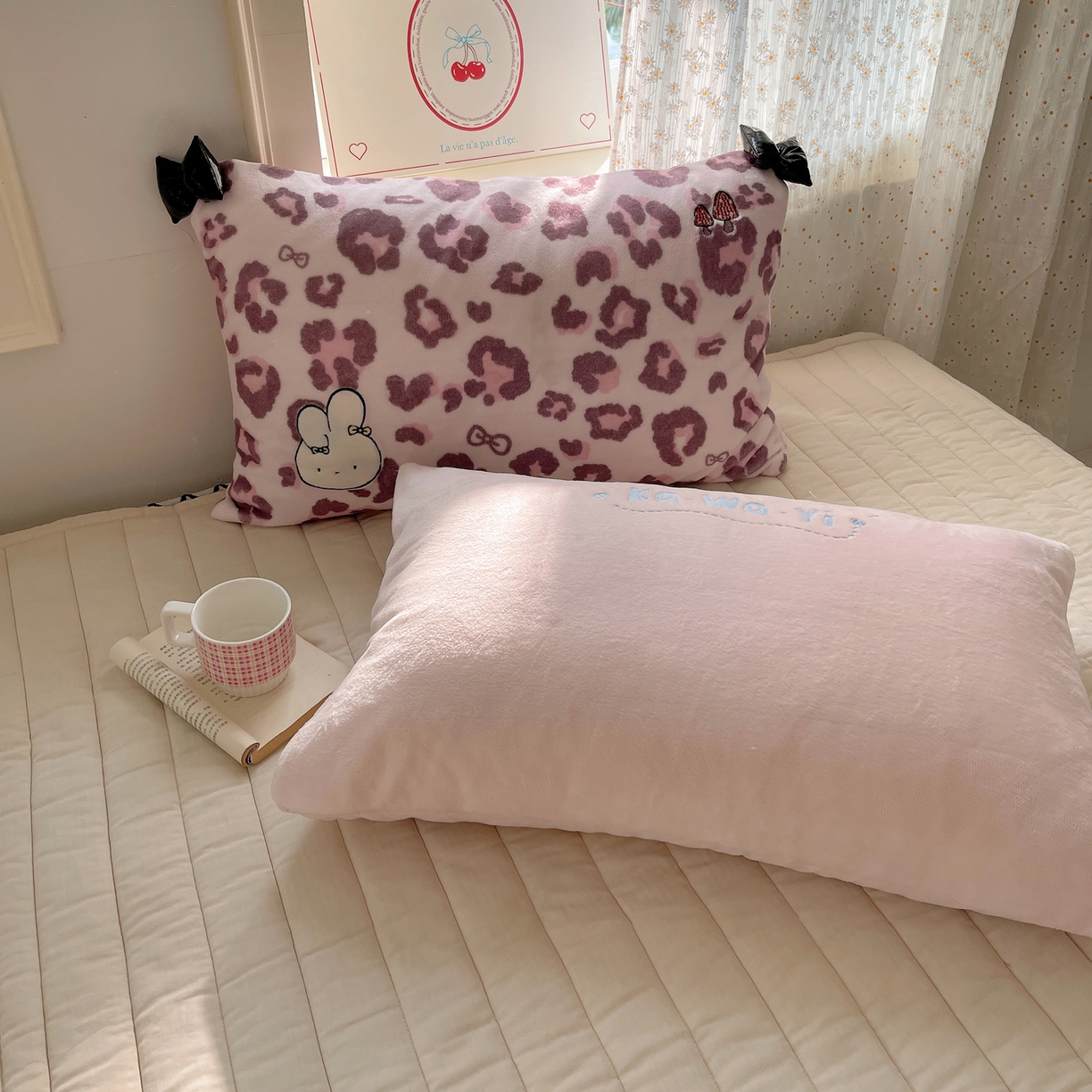 91家纺网 家纺一手货源 找家纺 轻奢坊 2025新款博主风豹纹牛奶绒羊羔绒毛毯 毯子-粉豹