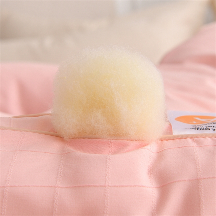 91家纺网 家纺一手货源 找家纺 爱衫妮 2025新款全棉A类提花大豆被-方格  被子被芯 方格-粉色