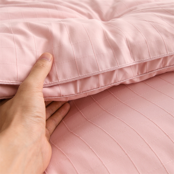 91家纺网 家纺一手货源 找家纺 爱衫妮 2025新款全棉A类提花大豆被-方格  被子被芯 方格-豆沙