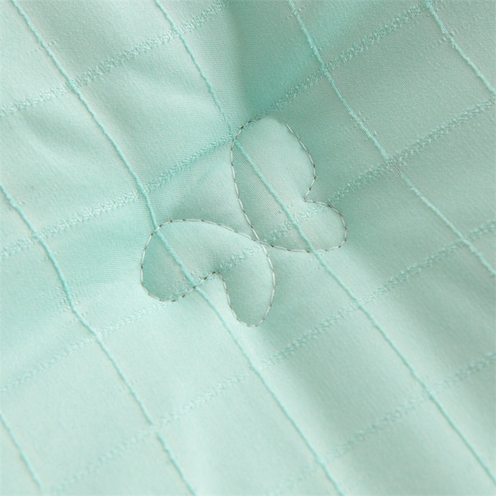 91家纺网 家纺一手货源 找家纺 爱衫妮 2025新款全棉A类提花大豆被-方格  被子被芯 方格-绿色