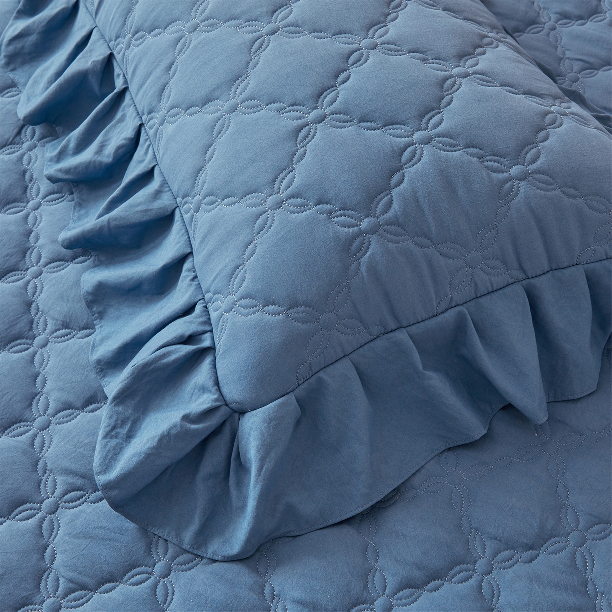 91家纺网 家纺一手货源 找家纺 （总）好儿喜家纺 2025新款A类水洗棉床裙-巴伦系列