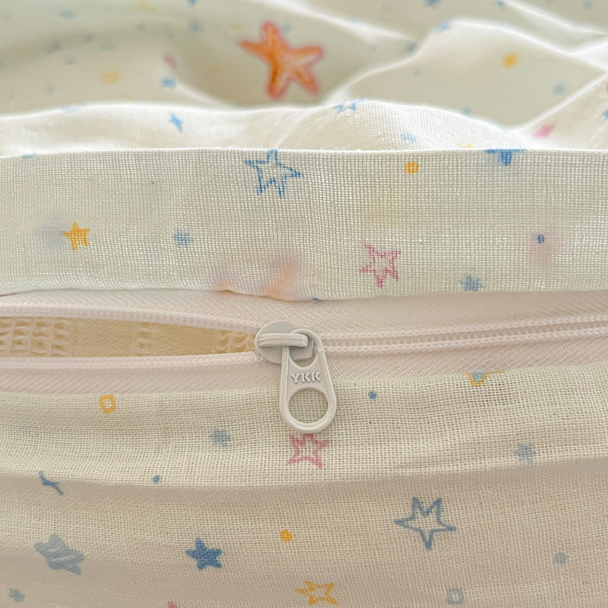 91家纺网 家纺一手货源 找家纺 一比一家纺 2025新款全棉双层纱四件套海底世界