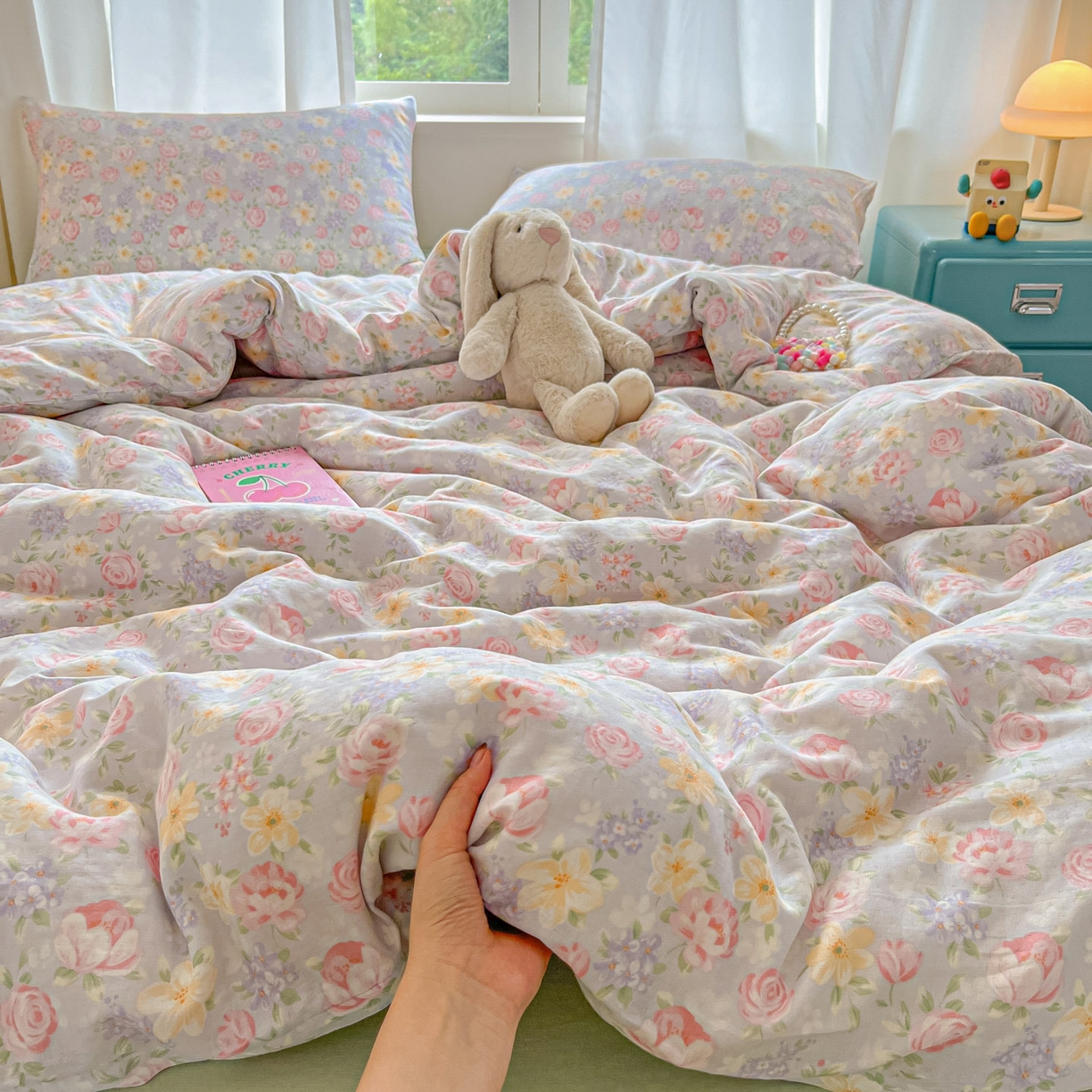 一比一家纺 2025新款全棉双层纱四件套黎漫