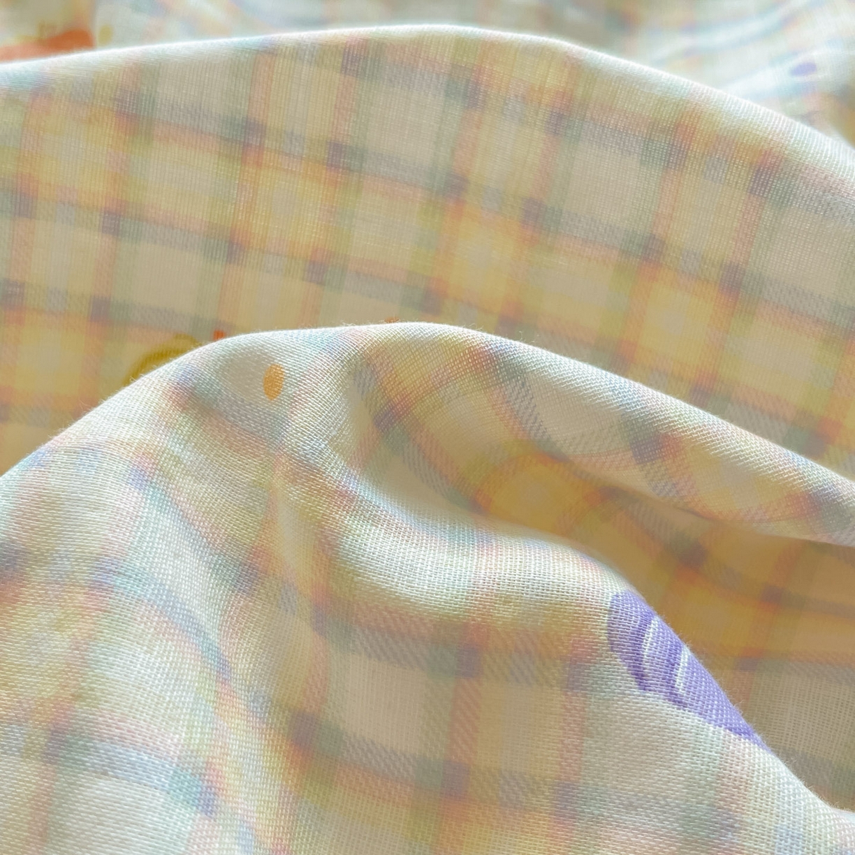 91家纺网 家纺一手货源 找家纺 一比一家纺 2025新款全棉双层纱四件套南瓜派