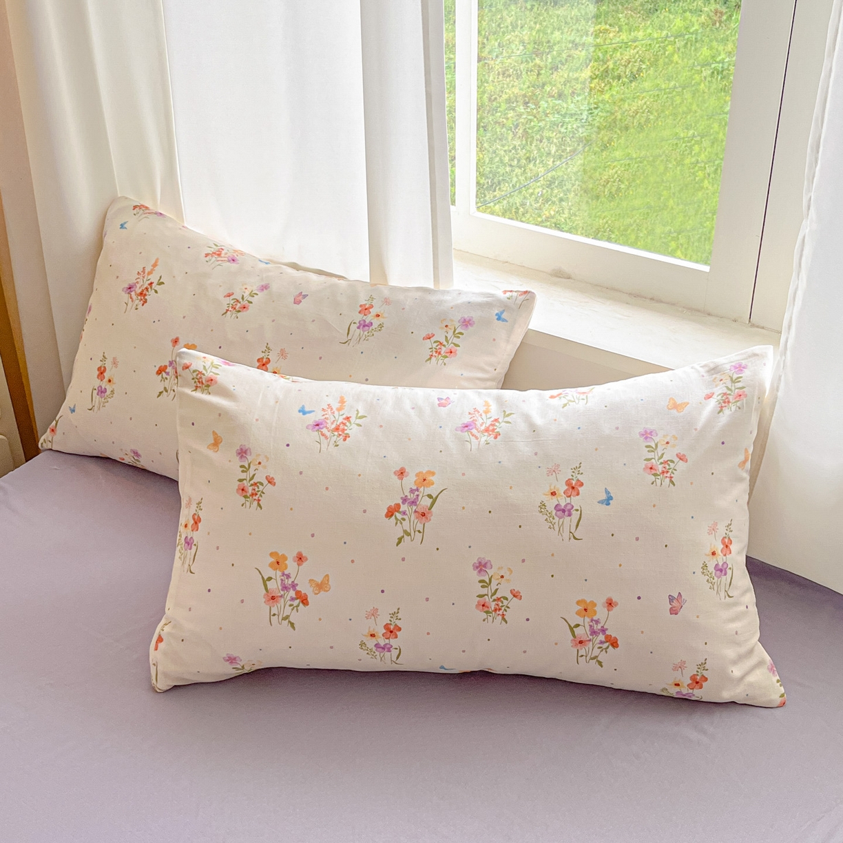 91家纺网 家纺一手货源 找家纺 一比一家纺 2025新款全棉双层纱四件套若梦