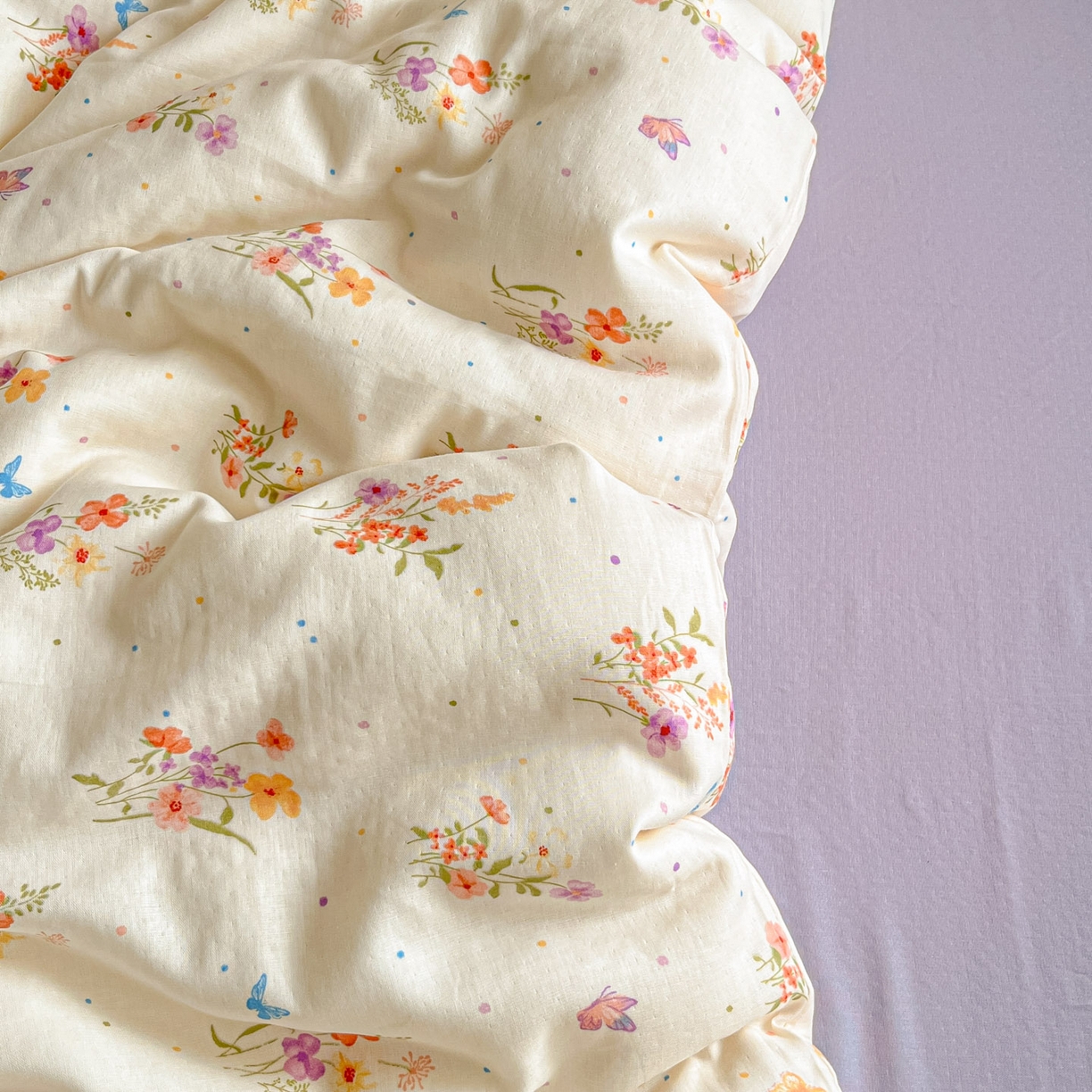 91家纺网 家纺一手货源 找家纺 一比一家纺 2025新款全棉双层纱四件套若梦