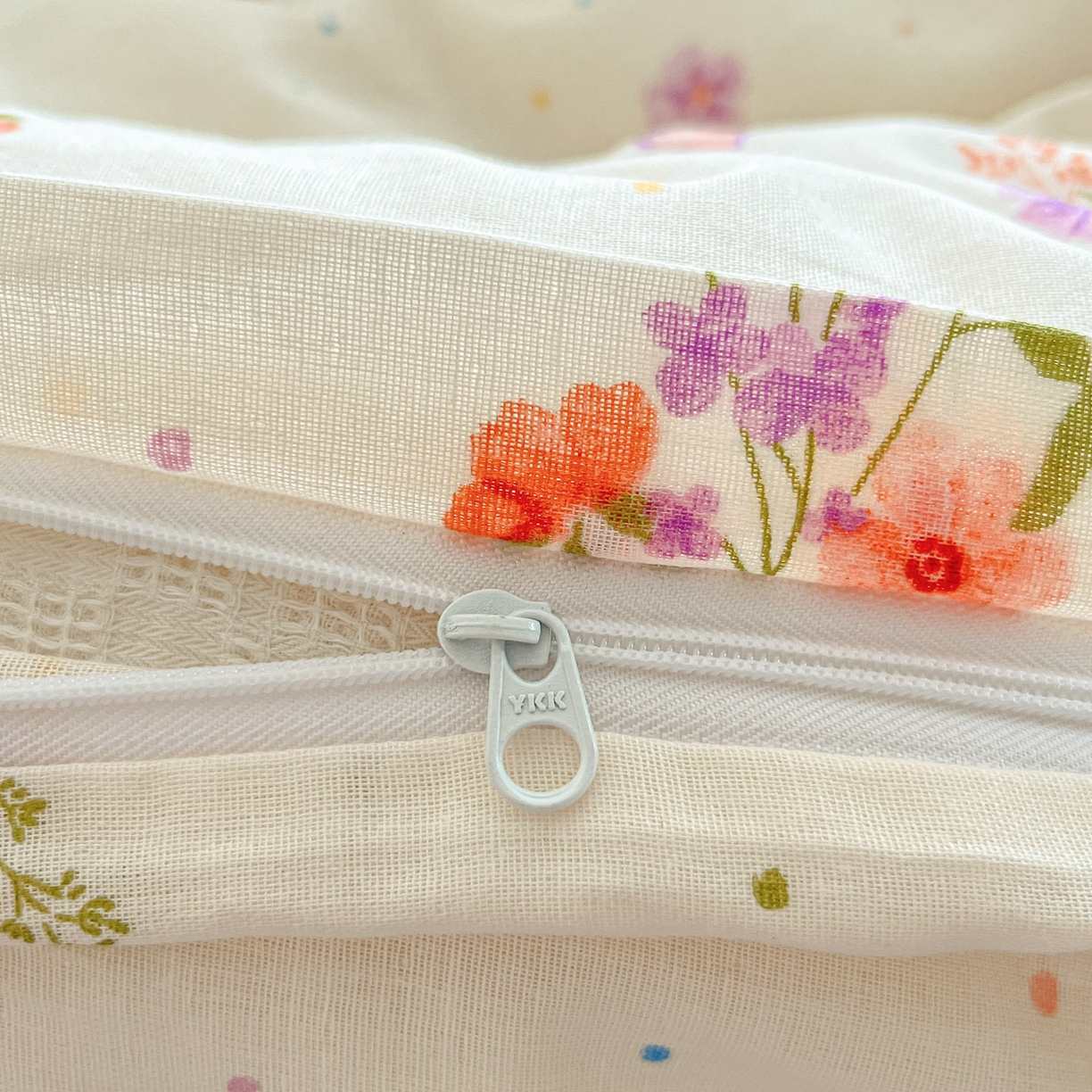 91家纺网 家纺一手货源 找家纺 一比一家纺 2025新款全棉双层纱四件套若梦