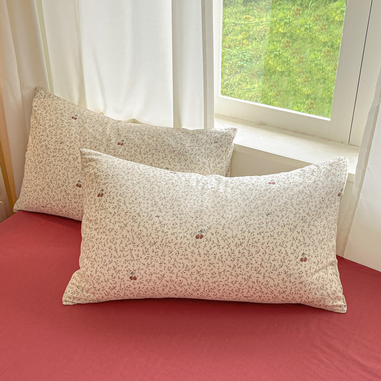 91家纺网 家纺一手货源 找家纺 一比一家纺 2026新款全棉双层纱四件套小确幸