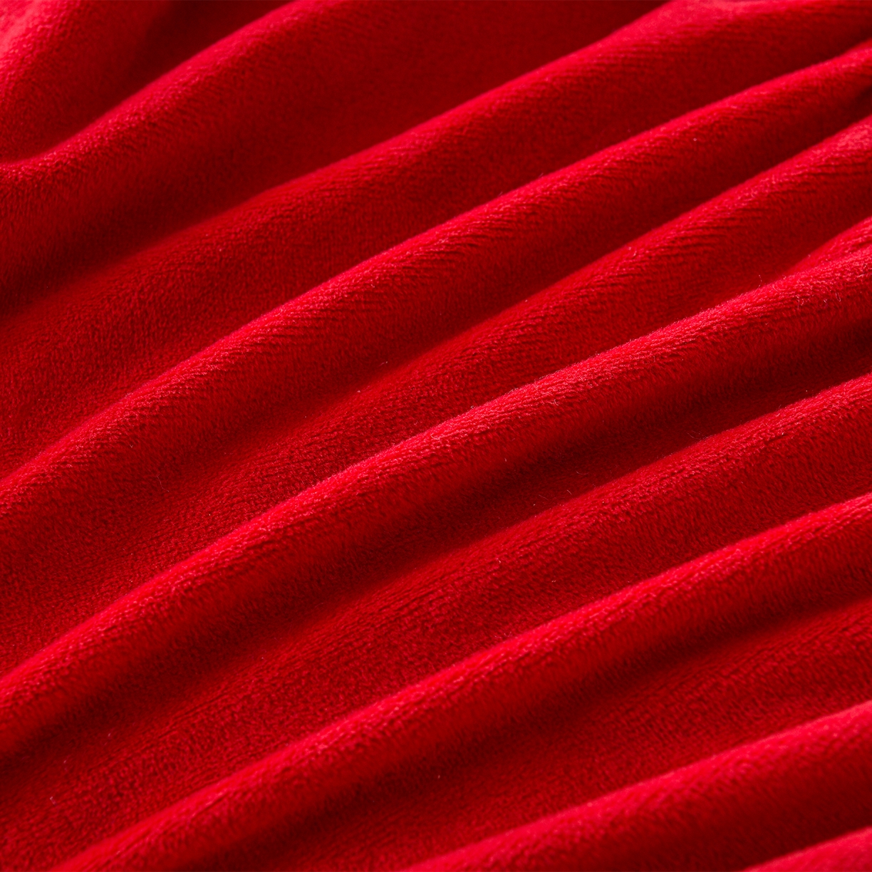 91家纺网 家纺一手货源 找家纺 推推家纺 2025新款刺绣夹棉宝宝绒床笠牛奶绒床垫保护套 三色熊-酒红